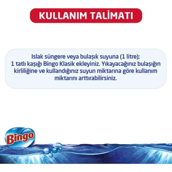 Bingo Ekonomik Limon Kokulu Sıvı El Bulaşık Deterjanı 4 lt