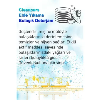 Cleanpars Endüstriyel Temizlik Sıvı El Bulaşık Deterjanı 10 lt