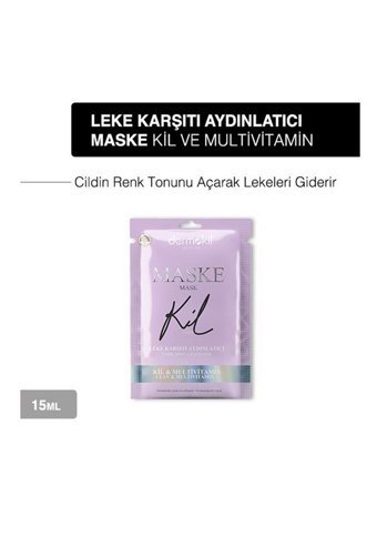 Dermokil Leke Karşıtı Ve Aydınlatıcı Killi Nemlendiricili Krem Yüz Maskesi 15 ml