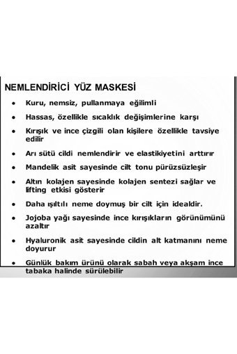 Experalta Platinum Nourishing Nemlendiricili Krem Yüz Maskesi