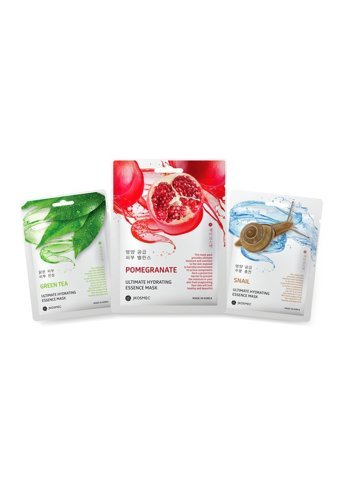 Jkosmec Green Tea-Pomegranate-Snail Nemlendiricili Soyulabilir Kağıt Yüz Maskesi