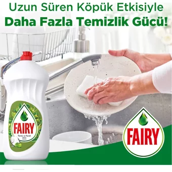 Fairy Temiz ve Ferah Elma Kokulu Sıvı El Bulaşık Deterjanı 2x1.35 lt