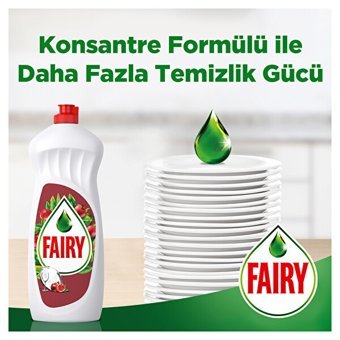 Fairy Temiz ve Ferah Nar Kokulu Sıvı El Bulaşık Deterjanı 1.5 lt