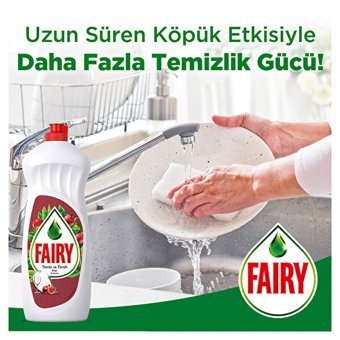 Fairy Temiz ve Ferah Nar Kokulu Sıvı El Bulaşık Deterjanı 1.5 lt