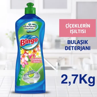 Bingo Çiçeklerin Işıltısı Çiçeksi Kokulu Sıvı El Bulaşık Deterjanı 4x675 ml