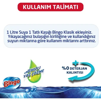 Bingo Çiçeklerin Işıltısı Çiçeksi Kokulu Sıvı El Bulaşık Deterjanı 4x675 ml