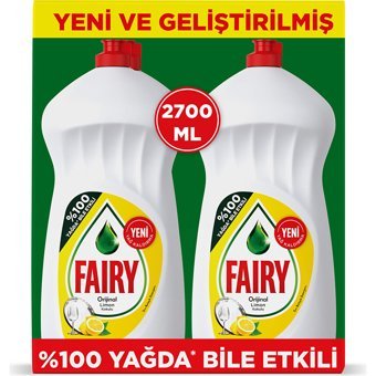 Fairy Orijinal Limon Kokulu Sıvı El Bulaşık Deterjanı 2x1.35 lt