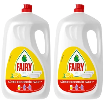 Fairy Süper Ekonomik Limon Kokulu Sıvı El Bulaşık Deterjanı 2x2.6 lt
