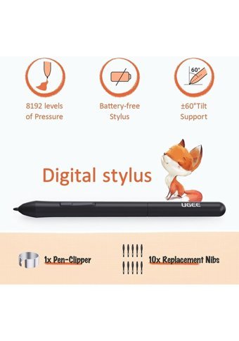 Ugee Ekranlı Kalemli Grafik Tablet Siyah