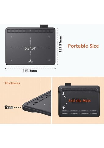 Ugee Ekranlı Kalemli Grafik Tablet Siyah