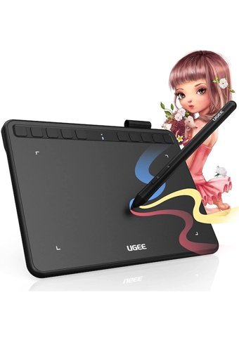 Ugee S640W V4 7.5 inç Ekranlı Kalemli Kablolu Grafik Tablet Siyah