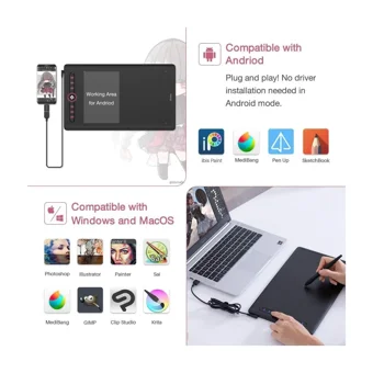 Artisul M0610Pro 11.8 inç Ekranlı Kalemli Kablolu Grafik Tablet Siyah