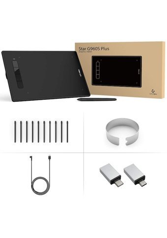 Xp Pen Star G960S 10.8 inç Ekranlı Kalemli Kablolu Grafik Tablet Siyah
