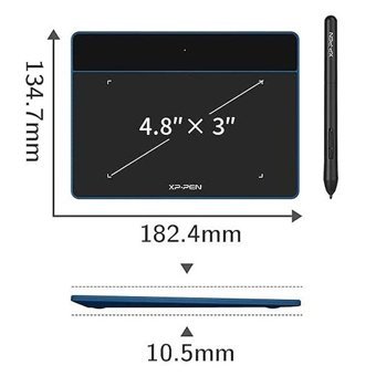 Xp Pen Deco Fun XS 1.9 inç Ekranlı Kalemli Kablolu Grafik Tablet Mavi