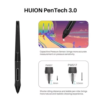 Huion Kamvas 22 21.5 inç Ekranlı Kalemli Kablolu Grafik Tablet Kırmızı