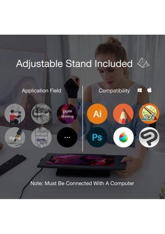 Artisul D16 PRO 15.6 inç Ekranlı Kalemli FULL HD Kablolu Grafik Tablet Siyah