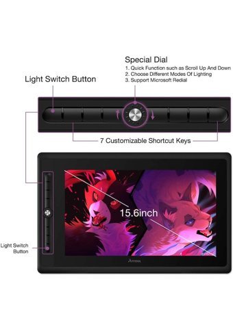 Artisul D16 PRO 15.6 inç Ekranlı Kalemli FULL HD Kablolu Grafik Tablet Siyah