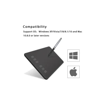 Huion Inspiroy H640P 7.2 inç Ekranlı Kalemli Kablolu Grafik Tablet Siyah