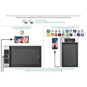 Xp Pen Deco Pro Medium 12.6 inç Ekranlı Kalemli Kablosuz Grafik Tablet Siyah