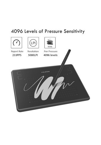 Huion H430P 5.6 inç Ekranlı Kalemli Kablolu Grafik Tablet Siyah