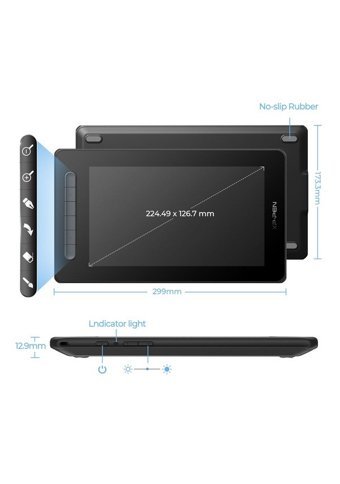 Xp Pen Artist 10 Ekranlı Kalemli 10.1 inç FULL HD Kablolu Grafik Tablet Siyah