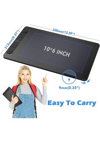 Veikk VK1060PRO 10.6 inç Ekranlı Kalemli Kablolu Grafik Tablet Siyah