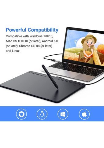 Ugee S1060W V4 11.8 inç Ekranlı Kalemli Kablolu Grafik Tablet Siyah