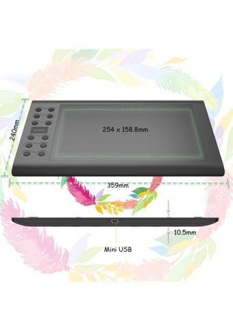 Gaomon M106K Pro 11.8 inç Ekranlı Kalemli Kablolu Grafik Tablet Siyah