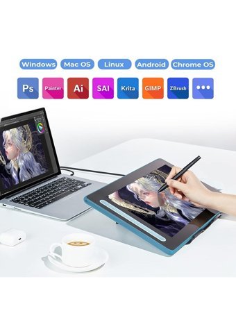 Xp Pen Artist 16 15.4 inç Ekranlı Kalemli FULL HD Kablolu Grafik Tablet Mavi