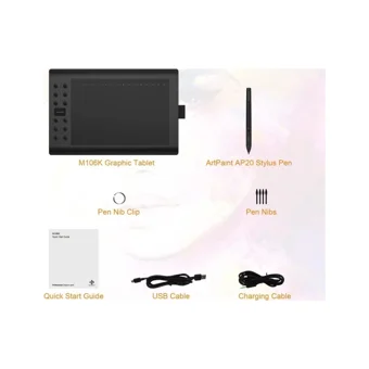 Gaomon M106K 11.8 inç Ekranlı Kalemli Kablolu Grafik Tablet Siyah