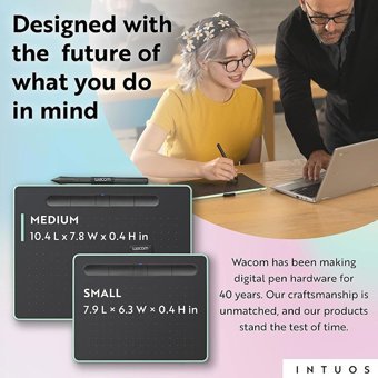 Wacom Intuos 10.5 inç Ekranlı Bluetoothlu Kalemli Kablosuz Grafik Tablet Fıstık
