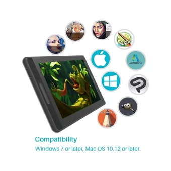 Huion Kamvas Pro 11.6 inç Ekranlı Kalemli Kablolu Grafik Tablet Siyah