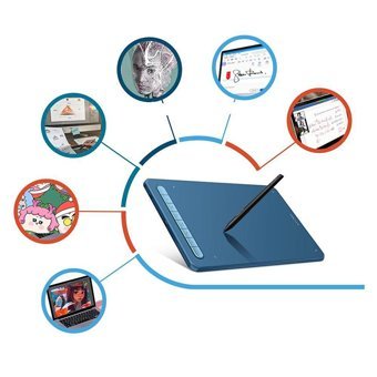 Xp Pen Deco MW 9.4 inç Ekranlı Bluetoothlu Kalemli Kablosuz Grafik Tablet Mavi