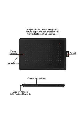 Wacom CTL-672-N 10 inç Ekranlı Kalemli Kablolu Grafik Tablet Siyah