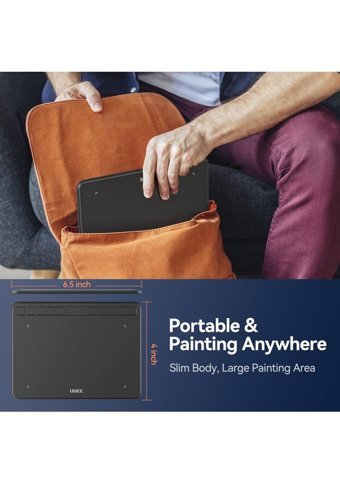Ugee S640 7.5 inç Ekranlı Kalemli Kablolu Grafik Tablet Mavi