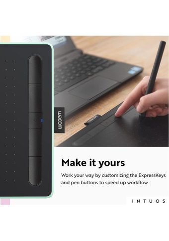 Wacom Intuos 7.4 inç Ekranlı Bluetoothlu Kalemli Kablosuz Grafik Tablet Fıstık
