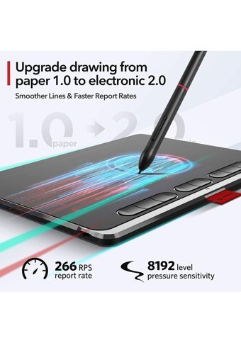 Acepen Ekranlı Kalemli Kablolu Grafik Tablet Siyah
