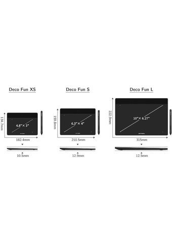 Xp Pen Deco Fun XS 4.9 inç Ekranlı Kalemli Kablolu Grafik Tablet Kırmızı