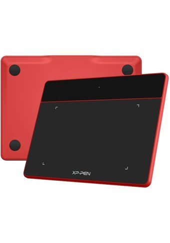 Xp Pen Deco Fun XS 4.9 inç Ekranlı Kalemli Kablolu Grafik Tablet Kırmızı