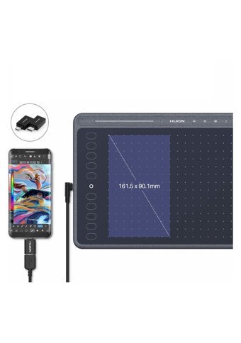 Huion HS611 12 inç Ekranlı Kalemli Kablolu Grafik Tablet Siyah