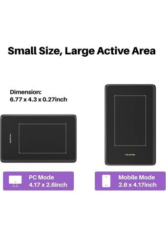 Huion H420X OSU 4.9 inç Ekranlı Kalemli Kablolu Grafik Tablet Siyah