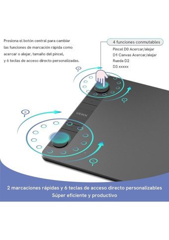 Veikk VK1060PRO V2 10.6 inç Ekranlı Kalemli Kablolu Grafik Tablet Siyah