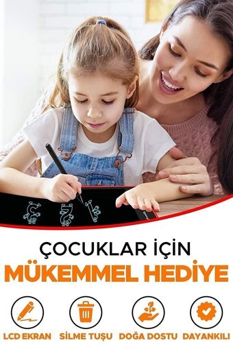 Beatitude 8.5 inç Ekranlı Kalemli LCD Çocuk Grafik Tablet Siyah