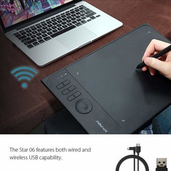 Xp Pen STAR06 11.6 inç Ekranlı Bluetoothlu Kalemli Kablosuz Grafik Tablet Siyah