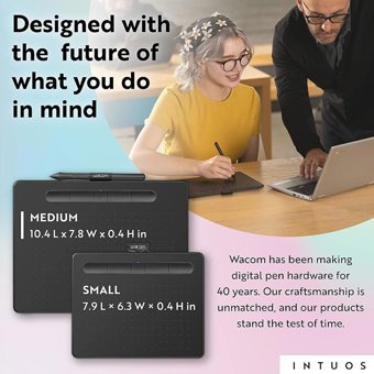 Wacom Intuos 10.5 inç Ekranlı Bluetoothlu Kalemli Kablosuz Grafik Tablet Siyah