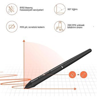 Veikk VO1060 10.3 inç Ekranlı Kalemli Kablolu Grafik Tablet Siyah