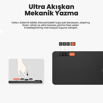 Veikk VO1060 10.3 inç Ekranlı Kalemli Kablolu Grafik Tablet Siyah