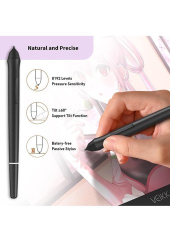 Veikk VK1560PRO 15.6 inç Ekranlı Kalemli Kablolu Grafik Tablet Siyah