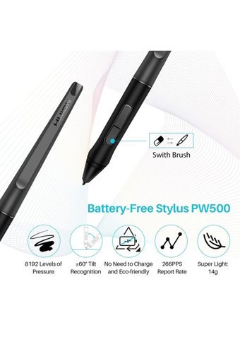 Huion WH1409 16.2 inç Ekranlı Kalemli Kablosuz Grafik Tablet Siyah
