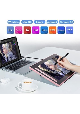 Xp Pen Artist 16 15.4 inç Ekranlı Kalemli FULL HD Kablosuz Grafik Tablet Pembe